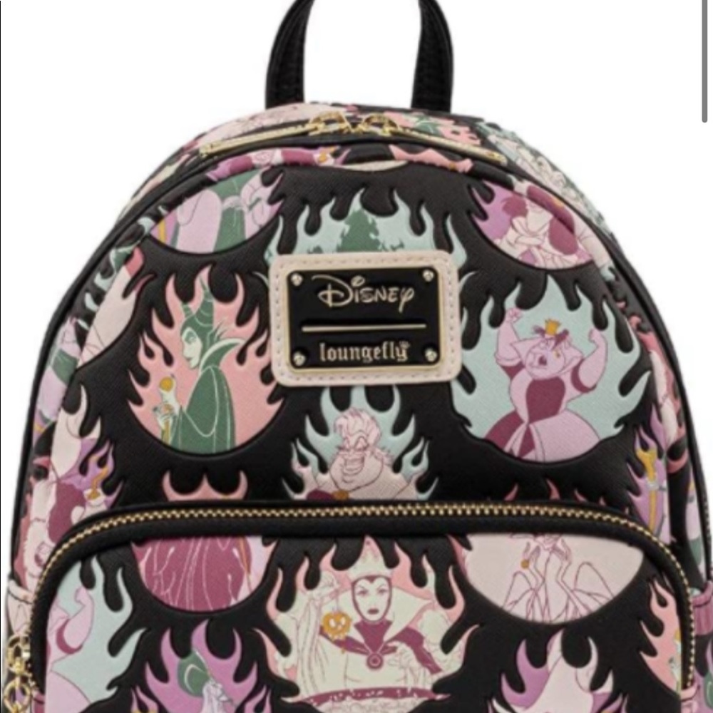 Loungefly Disney Villains Pastel Flames Backpack